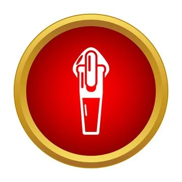 Red zipper pull tab closing icon design Stock Illustration
