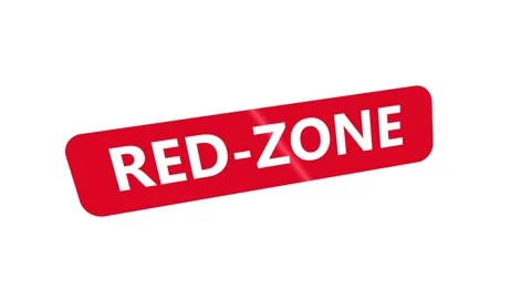 Red-Zone Rubber Stamp Label Vector Badge Stock-Footage 336648048