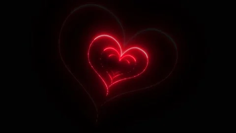 Red zoom in camera move animation 4k 3d valentine celebrate holiday love vid Video stock 229282969