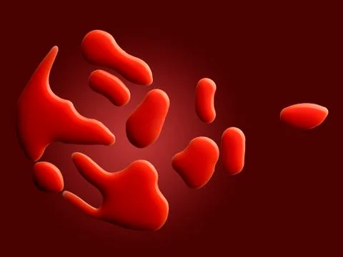 Red_nail_polish_drops Stock Photos