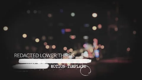 Redacted Lower Thirds After Effects stock