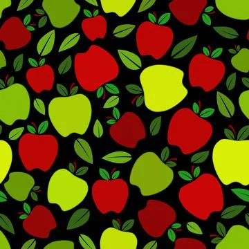 RedAndGreenApple Stock Illustration