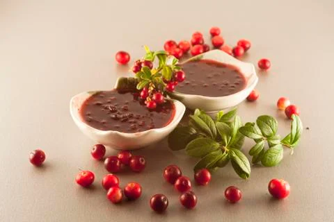 Redberries jam Stock Photos