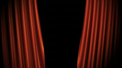 Red/blue Curtains Opening. Includes Alpha. Video stock 828261