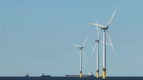 Redcar Wind Farm, Teesside Video stock 41225292