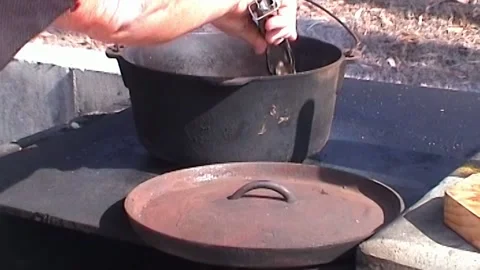 RedClaw In Camp Oven Stock Footage 246451443