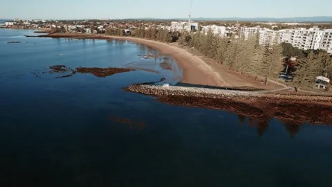 Redcliffe Rock Wall Orbit Video stock 245715405