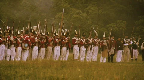 Redcoats Fire Video stock 738446