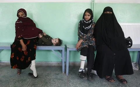 Redcross Kabul Orthopedic Center, Afghanistan - 21 May 2019 Stock Photos