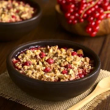 Redcurrant Crumble Stock Photos