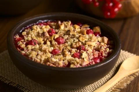 Redcurrant Crumble Stock Photos