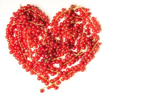 Redcurrants on a white background. copy space Stock Photos