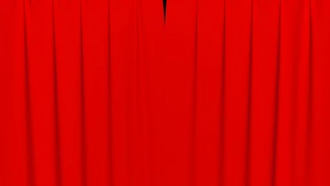 RedCurtainsOpening Stock Footage 114752493