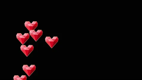 Redd Hearts pattern Stock Footage 170181623