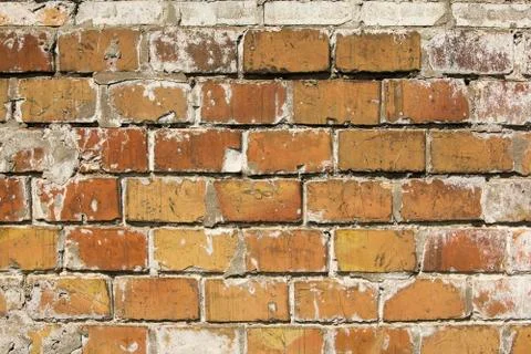 Reddish brown old brick wall Stock Photos