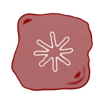 A Reddish Brown Stone of Asterisk Symbol Stock Illustration