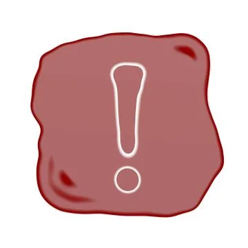 A Reddish Brown Stone of Exclamation Mark 스톡 일러스트