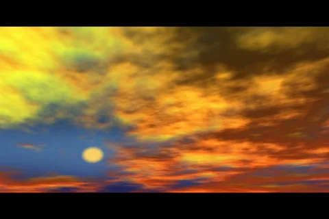 Reddish clouds in slow sky Stock Footage 562561