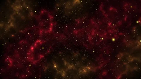 Reddish Gold Space Nebula Galaxy Star Background Stock Footage 318781497