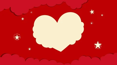 Reddish heart-winged custom Message motion greeting card Stock Footage 102819304