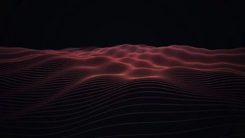 Reddish pink parallel lines ripple in a continuous wave like motion Stock Footage 342216552