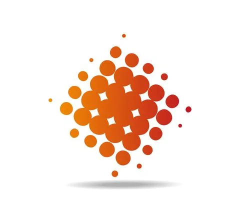 Reddish printing raster in an square Stock Illustration