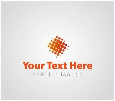 Reddish printing raster in an square. Ready logo Stock Illustration