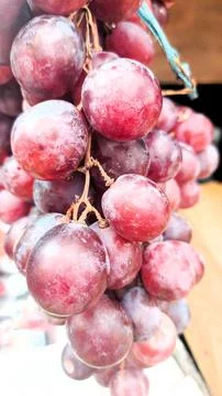Reddish purple grapes, sold in traditional markets Foto stock