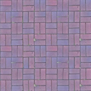 Reddish Purple Interlocking Concrete Paving Blocks Pattern Top View 写真素材