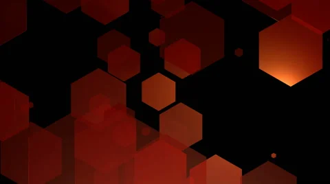 Reddish yellow hexagon Stock Footage 52761586