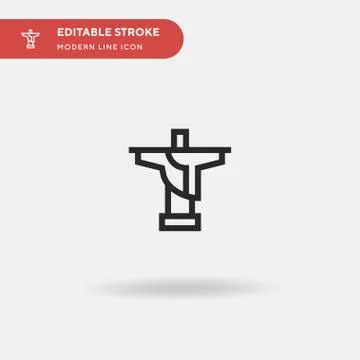 Redeemer Christ Simple vector icon. Illustration symbol design template for w Stock-Illustration