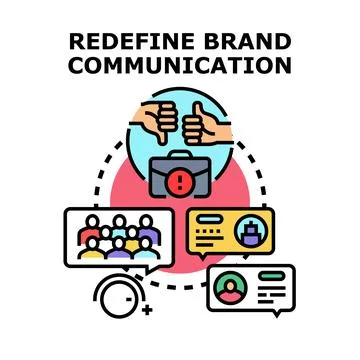 Redefining brand communication vector concept illustration 스톡 일러스트