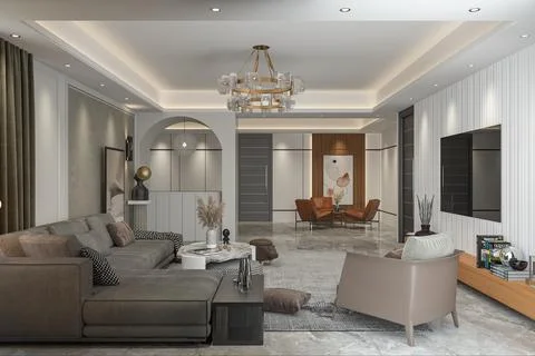 Redefining Elegance Stylish Dining Room Interior Design with a Craft Wooden.. Illustrazione stock