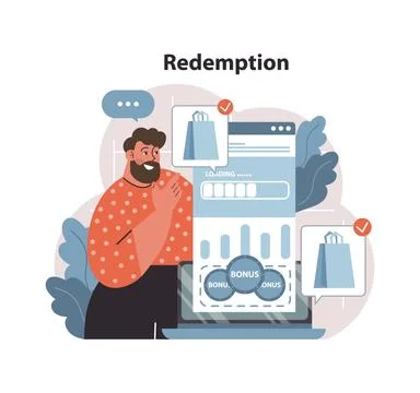 Redemption concept. Flat vector illustration 스톡 일러스트