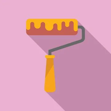 Redesign paint roller icon flat vector. Web ui Stock Illustration