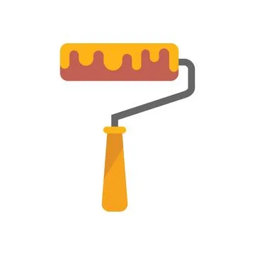 Redesign paint roller icon flat vector. Web ui Stockillustratie