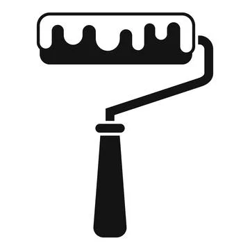 Redesign paint roller icon simple vector. Web ui Illustrazione stock