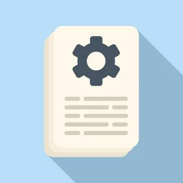 Redesign paper icon flat vector. Web ui Stock Illustration