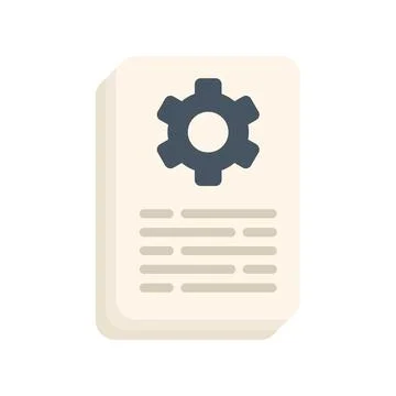 Redesign paper icon flat vector. Web ui Stock Illustration