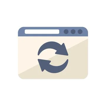 Redesign web page icon flat vector. Template agency Stock Illustration