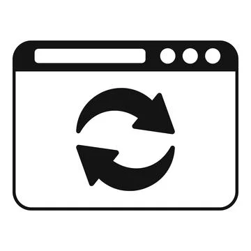 Redesign web page icon simple vector. Template agency Stock-Illustration