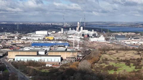 Redevelopment Edmonton Solid Waste Incineration Plant Enfield , UK Stock Footage 301499836
