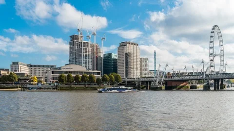 Redevelopment of London's Shell Centre. Time lapse. London, UK. Stock Footage 103525531