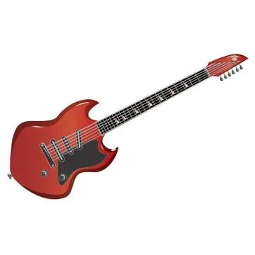 RedGuitar Stock Illustration