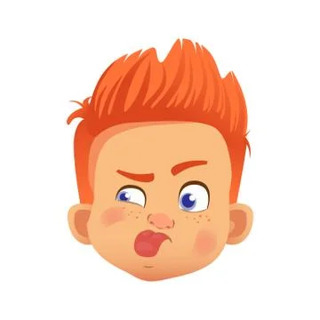 Redhead boy character Stock Illustration