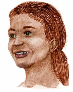 Redhead face Illustrazione stock