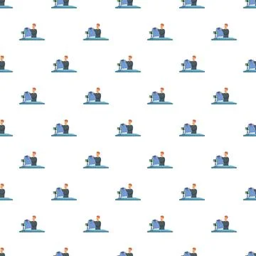 Redhead man creating content on camera for his online audience Stock Illustration