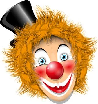 Redheaded clown Stock Illustration
