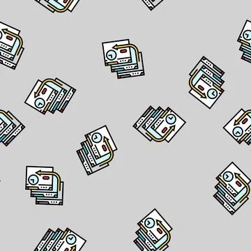 Redirect chain seo vector seamless pattern Stock Illustration