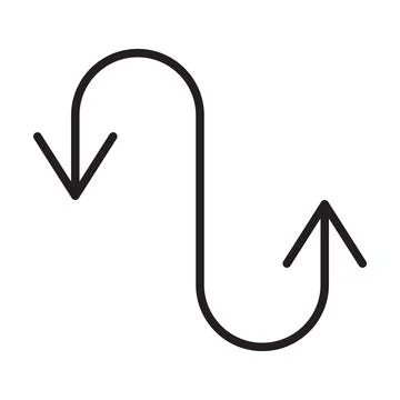 Redirect icon vector change direction symbol for graphic design, logo, web si Stockillustratie